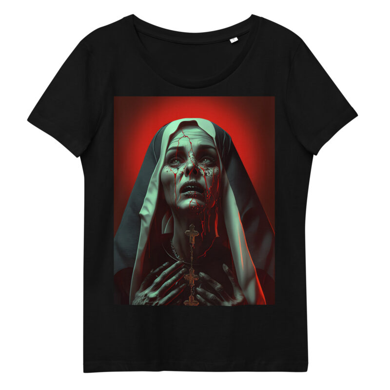 Vampire Nun Fitted T-shirt