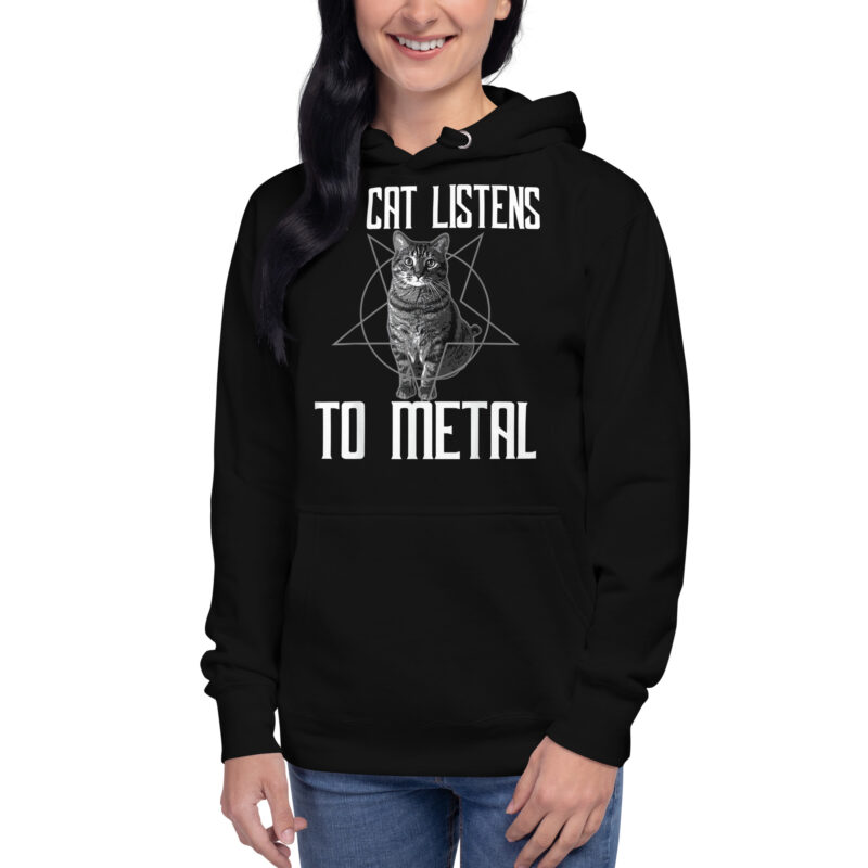 My Cat Listens To Metal Hoodie - Bild 2