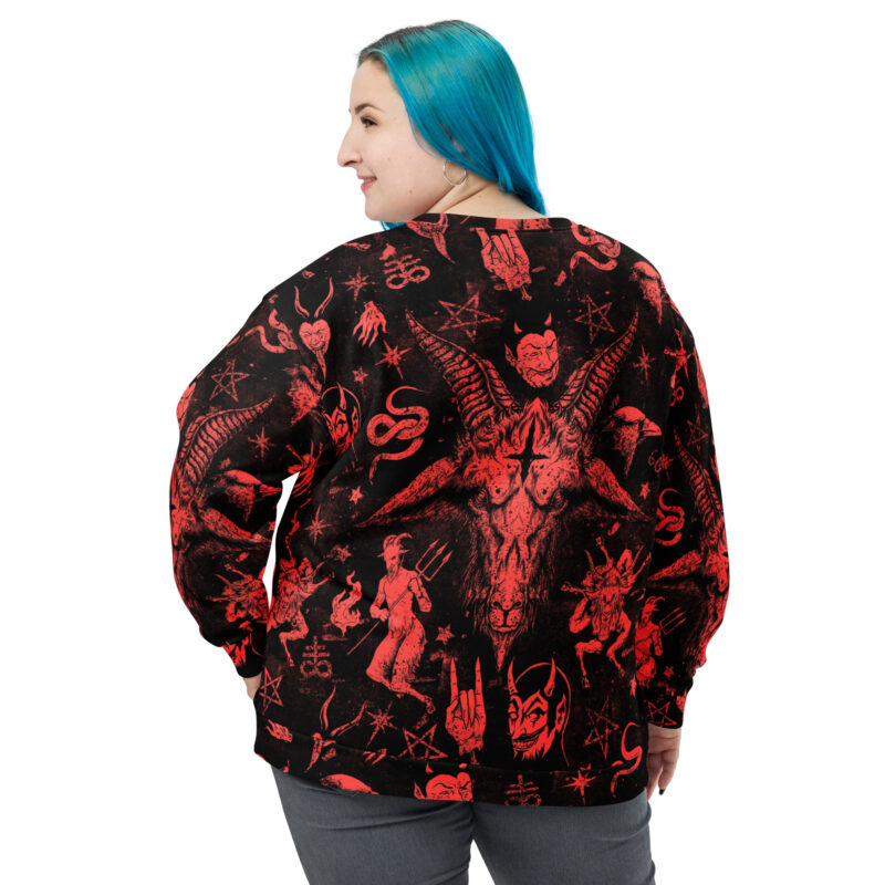 Red Satanic Premium Sweatshirt - Bild 6