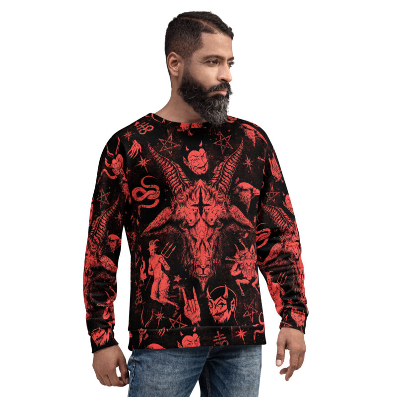 Red Satanic Premium Sweatshirt - Bild 7