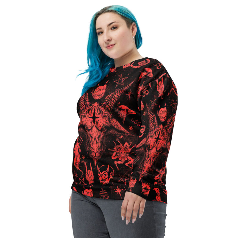 Red Satanic Premium Sweatshirt - Bild 5