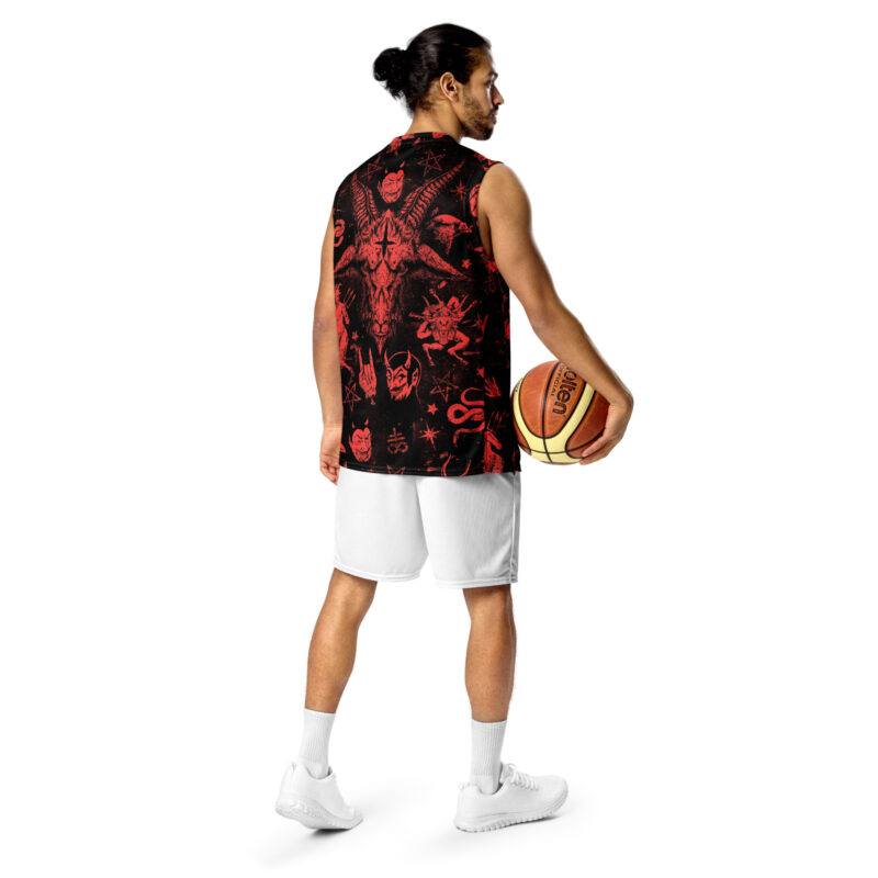 Red Satanic Basketball Jersey - Bild 6