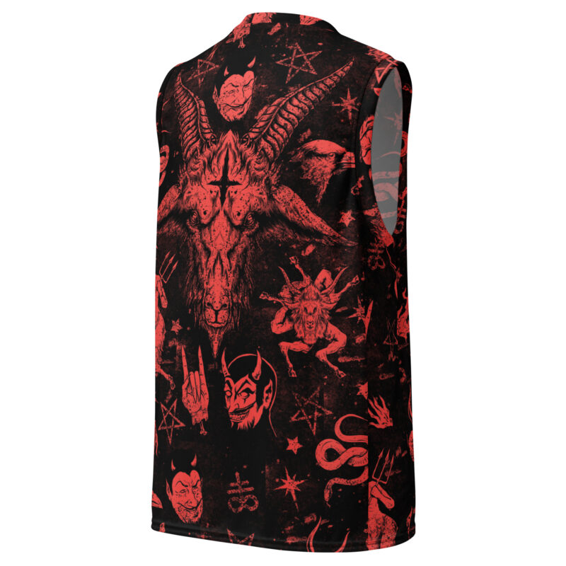 Red Satanic Basketball Jersey - Bild 2