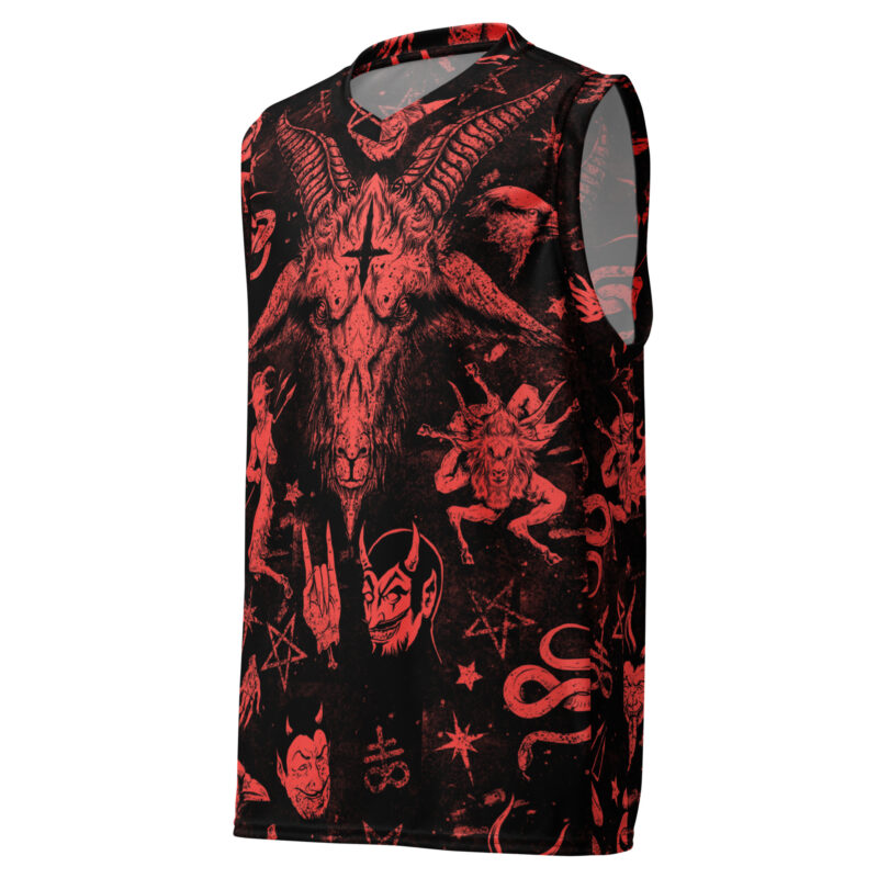 Red Satanic Basketball Jersey