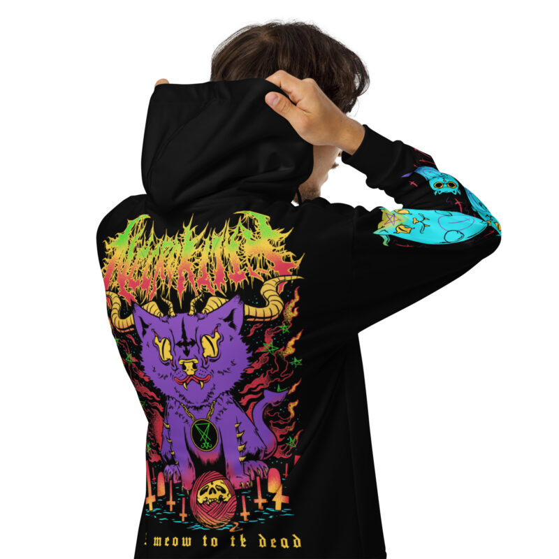 Meow To The Dead Premium Zip Hoodie - Bild 3