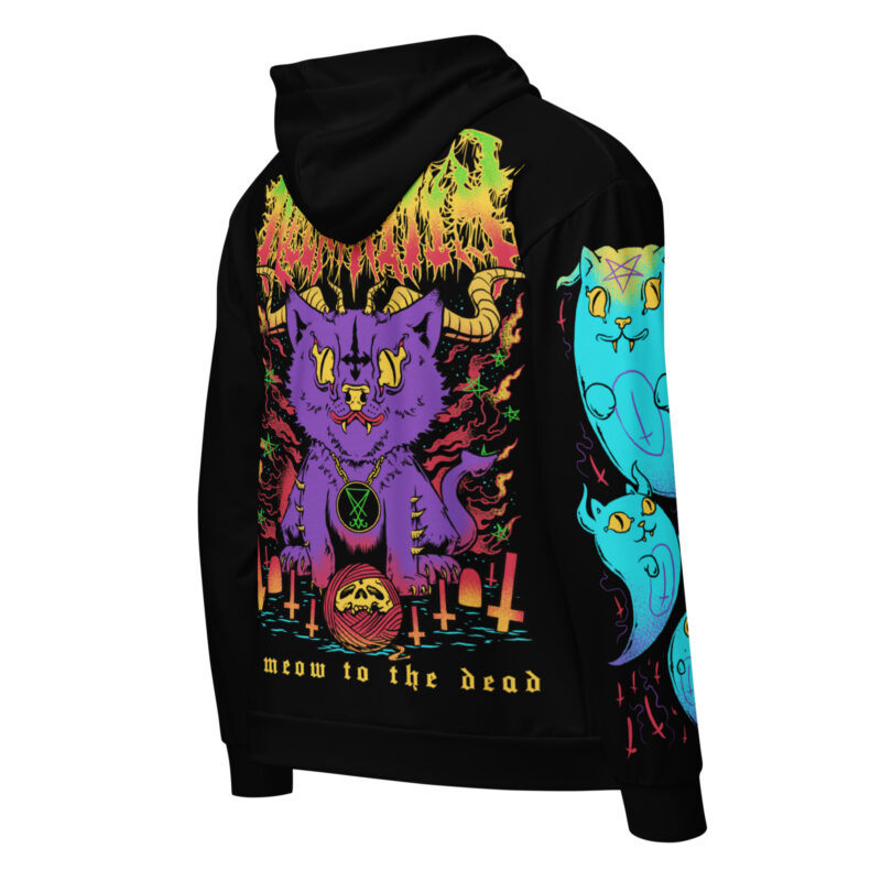 Meow To The Dead Premium Zip Hoodie