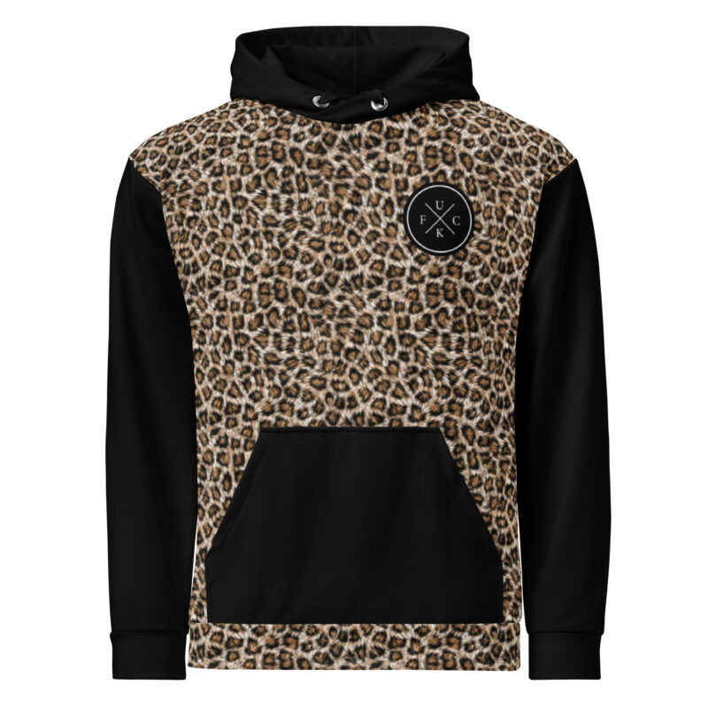 FCK Logo Brown Leopard Premium Hoodie